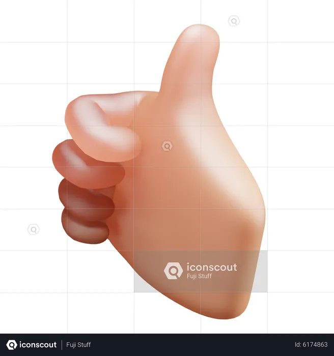 Thumb Up Gesture  3D Icon