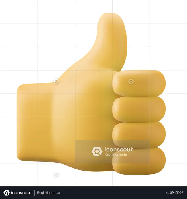 Thumb Up Hand  3D Icon