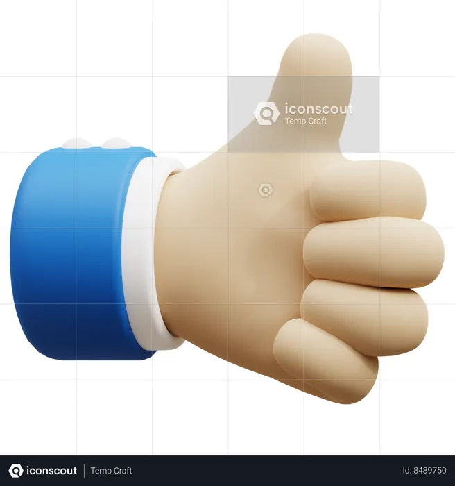 Thumb up hand gesture  3D Icon