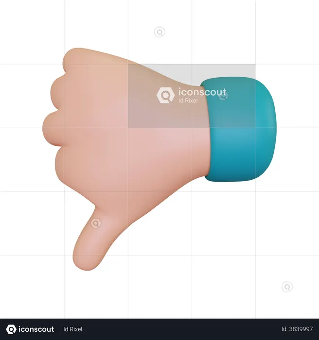 Thumbs Down  3D Icon