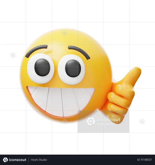 Thumbs up Emoji 3D Icon