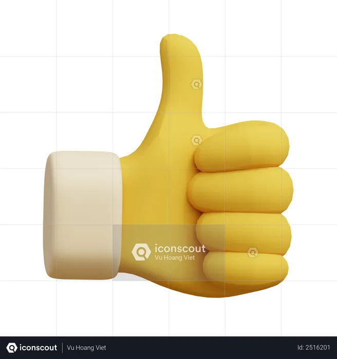 Thumbs Up  3D Illustration