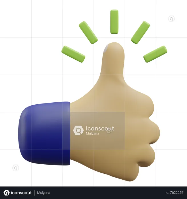 Thumbs Up  3D Icon