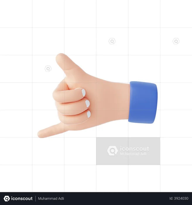 Thumbs Up And Little Finger  3D Illustration