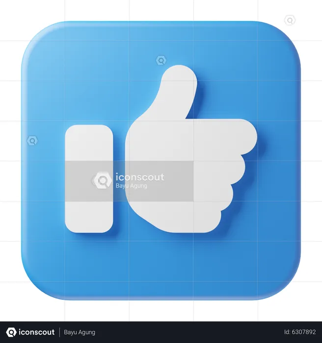 Thumbs Up Button  3D Icon