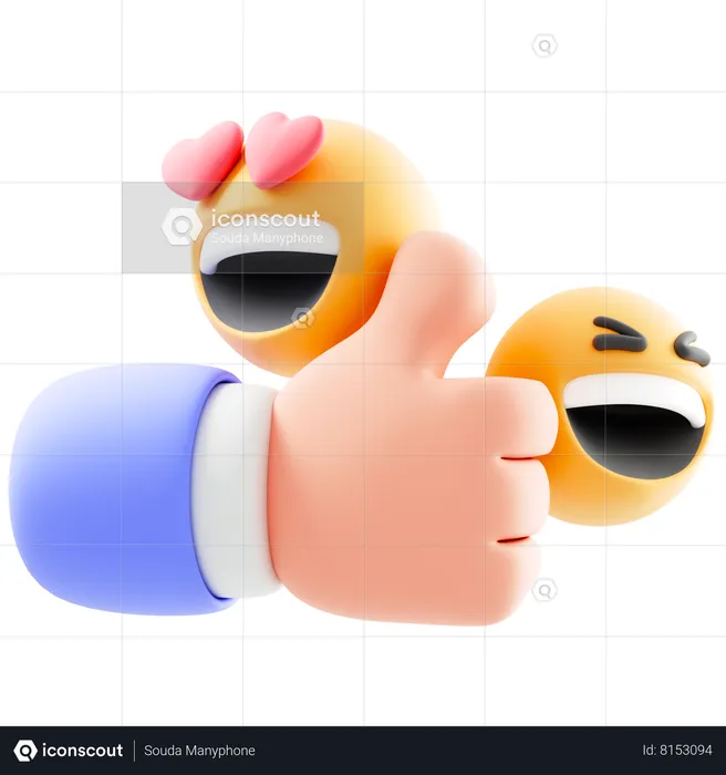 Thumbs Up Emoji  3D Icon
