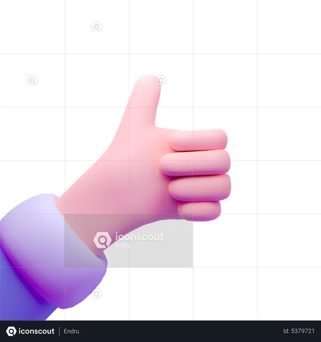 Thumbs Up Gesture  3D Icon