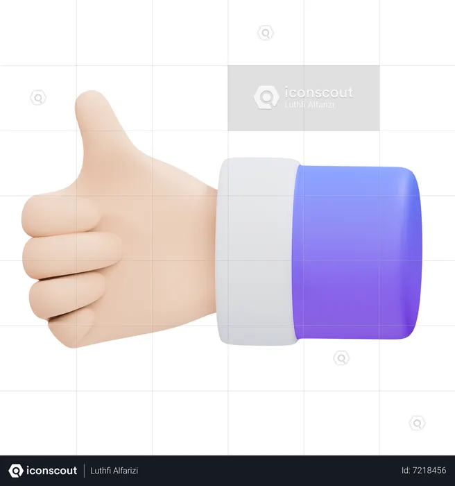 Thumbs Up Gesture  3D Icon