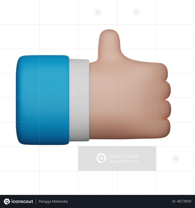 Thumbs Up Like Hand Gesture Sign  3D Icon
