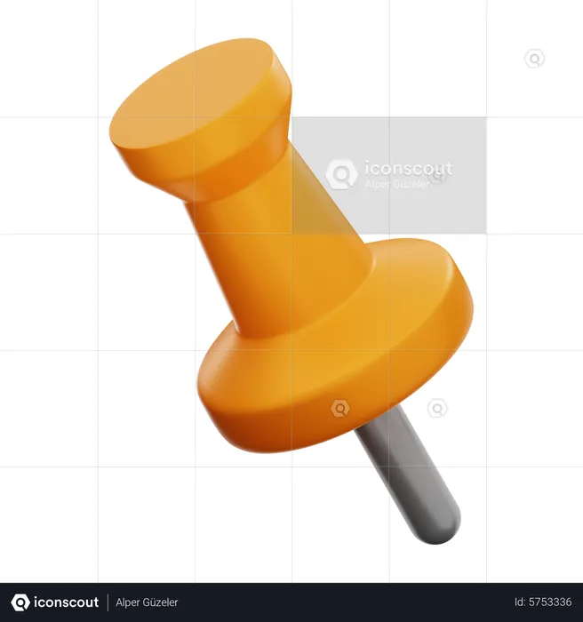 Thumbtack  3D Icon