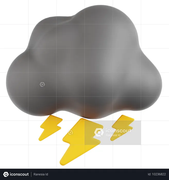 雷雲  3D Icon