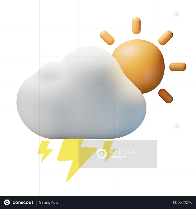Thunder Day  3D Icon