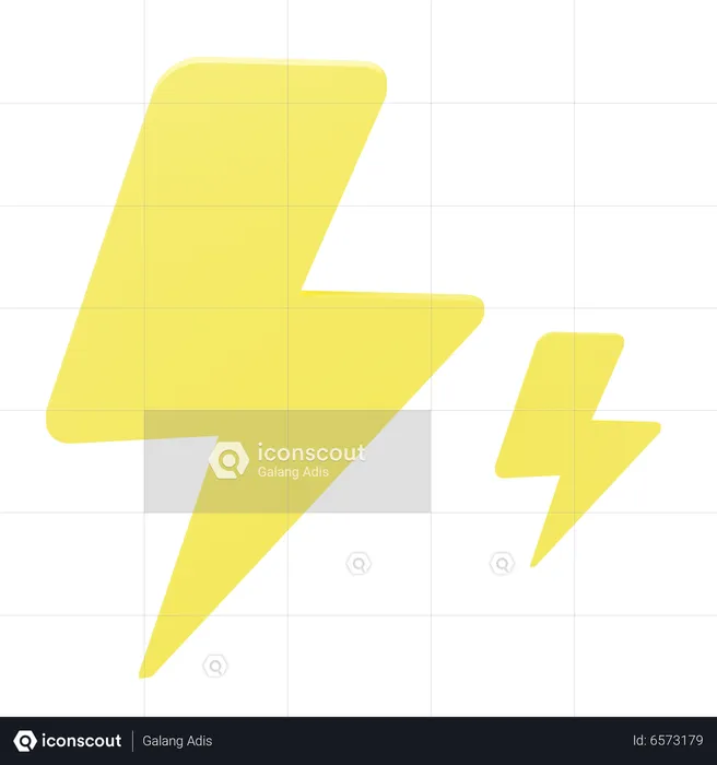 Thunder Lightning  3D Icon