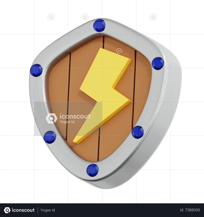 Thunder Shield  3D Icon