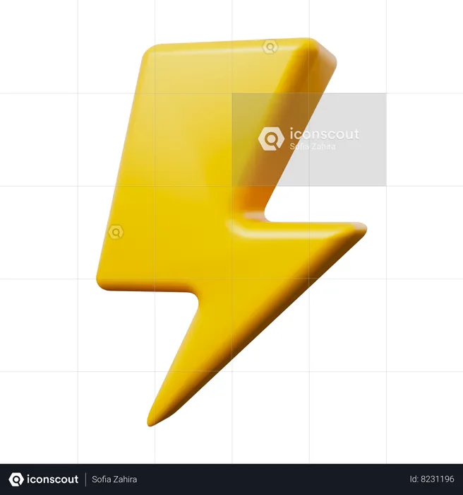 Thunderbolt  3D Icon