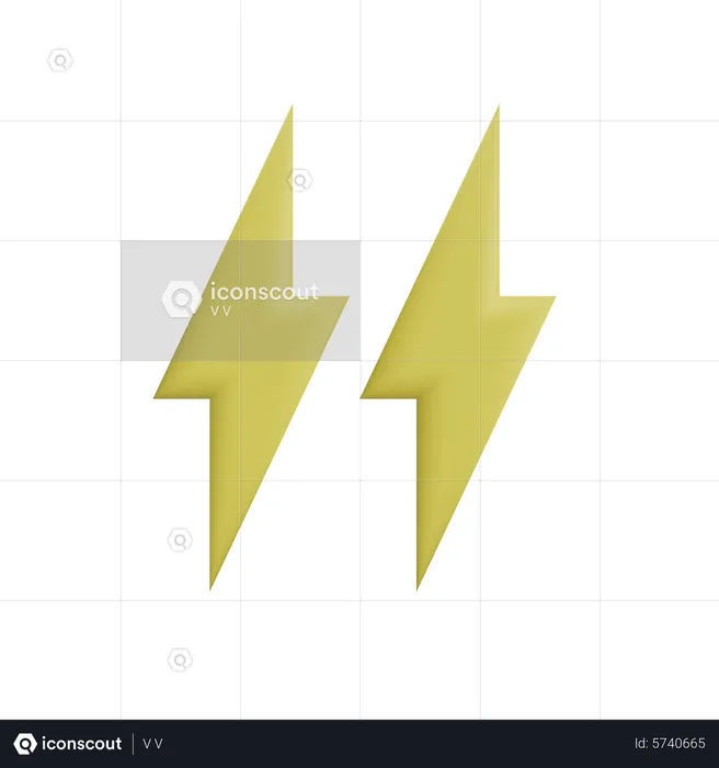 Thunderbolt  3D Icon