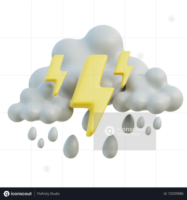 Thunderstorm  3D Icon