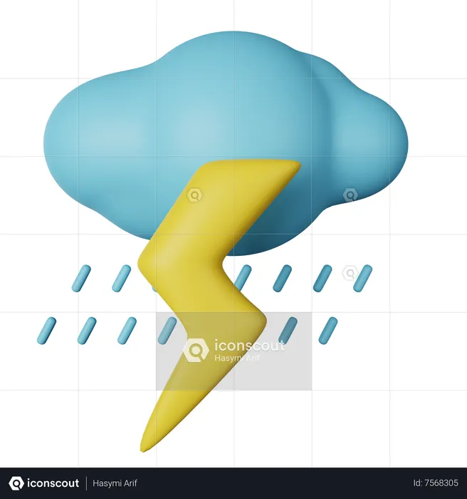 Thunderstorm  3D Icon