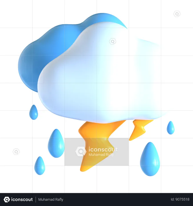 Thunderstorm  3D Icon