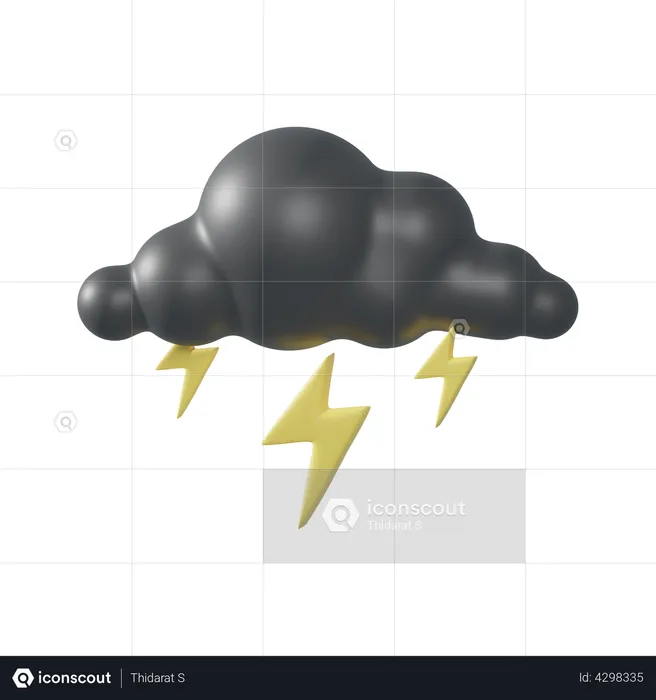 Thunderstorm  3D Illustration