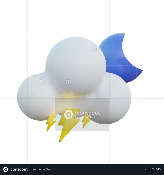 Thunderstorm Night  3D Icon