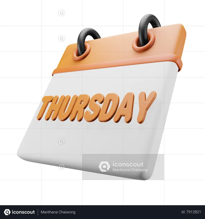 Thursday  3D Icon