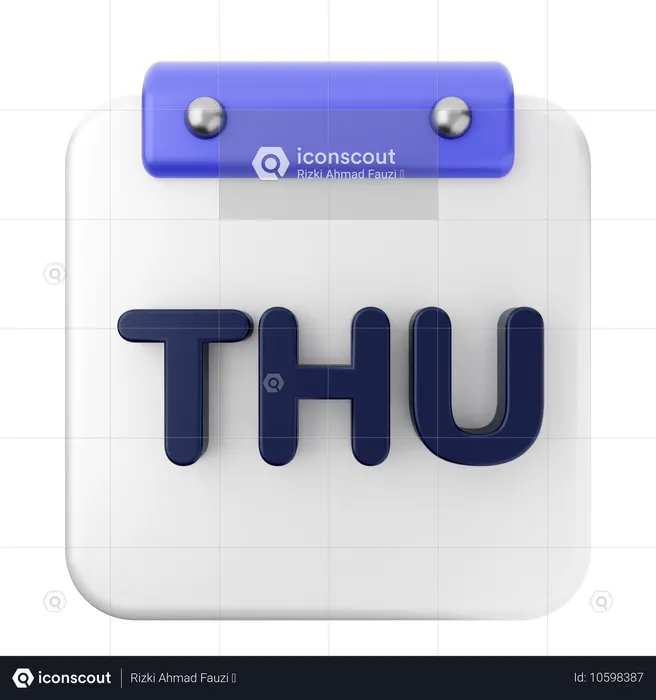 Thursday Calendar  3D Icon