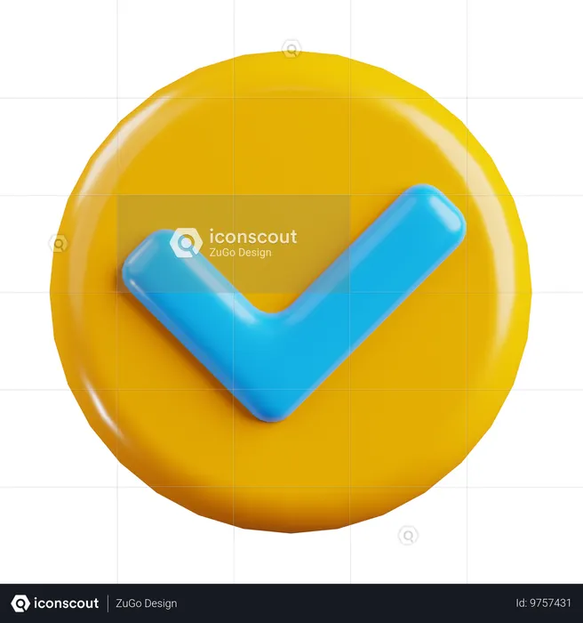 Tick  3D Icon