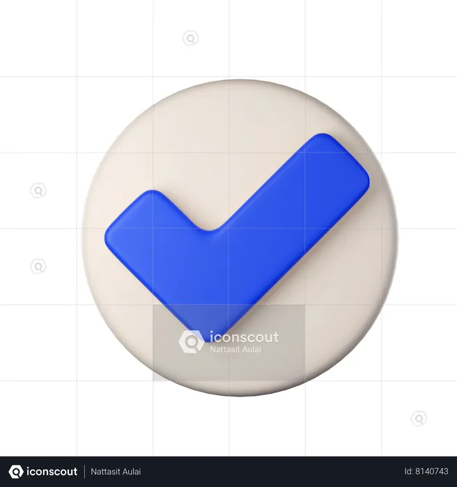 Tick  3D Icon