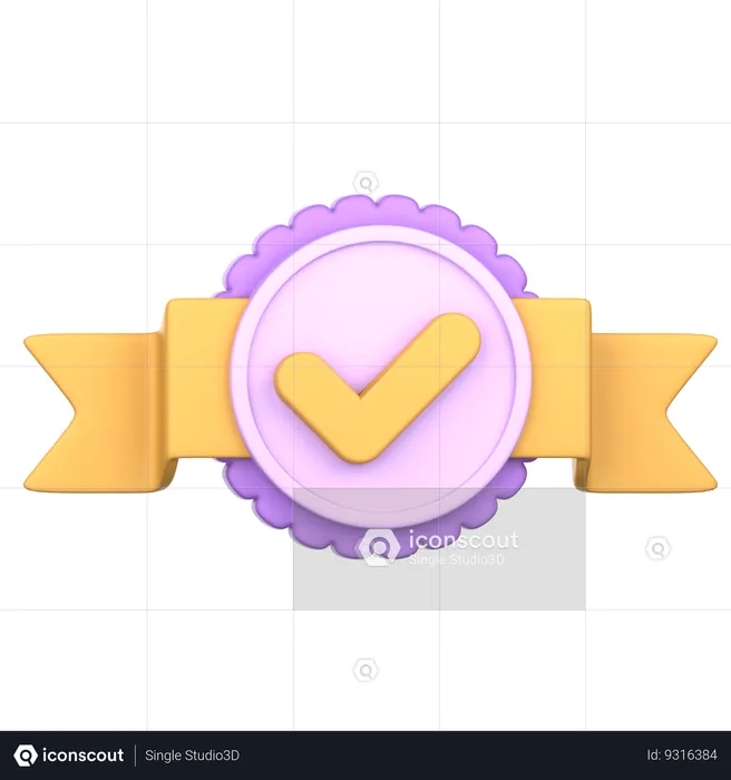 Tick Badge  3D Icon