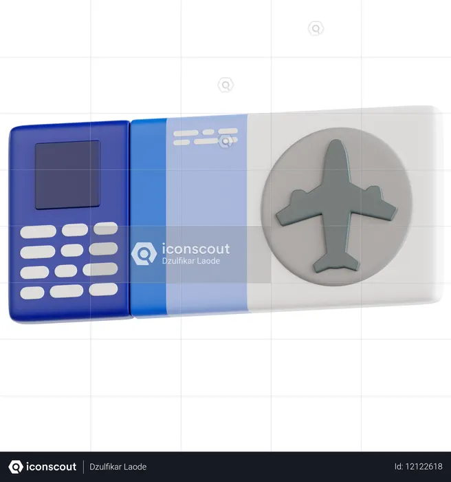 Fahrkarte  3D Icon