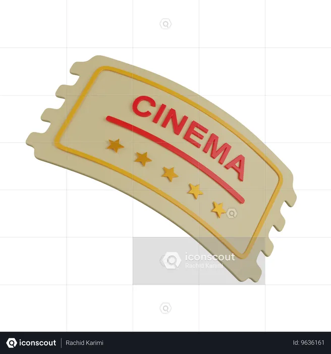 Ticket  3D Icon