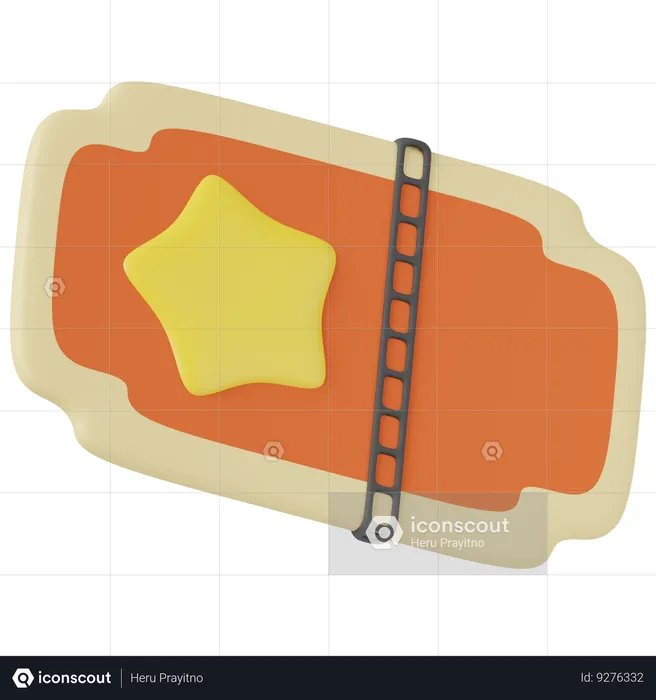 Ticket  3D Icon