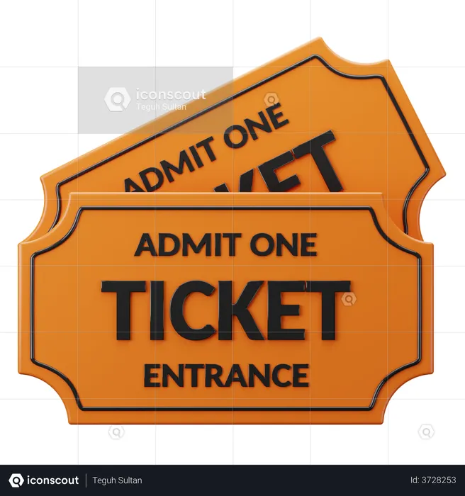 Ticket  3D Illustration