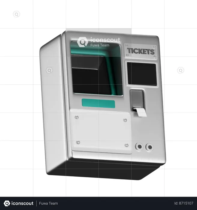 Ticket Machine  3D Icon