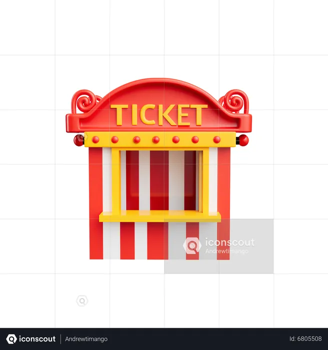 Ticket Window  3D Icon