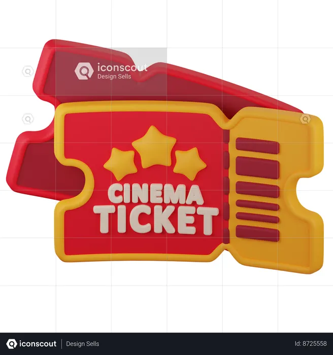 Tickets  3D Icon