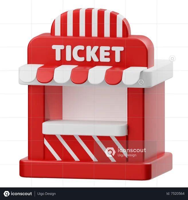 Ticketschalter  3D Icon