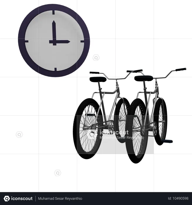 Tiempo de bicicleta  3D Icon