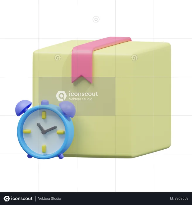 El tiempo de entrega  3D Icon