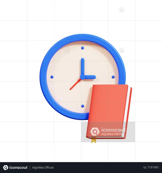 Tiempo de estudio  3D Icon