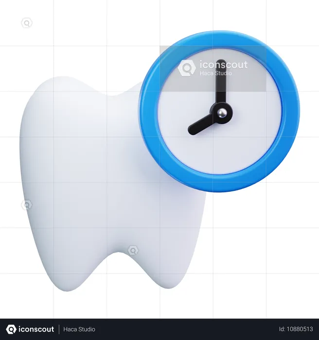 Tiempo dental  3D Icon