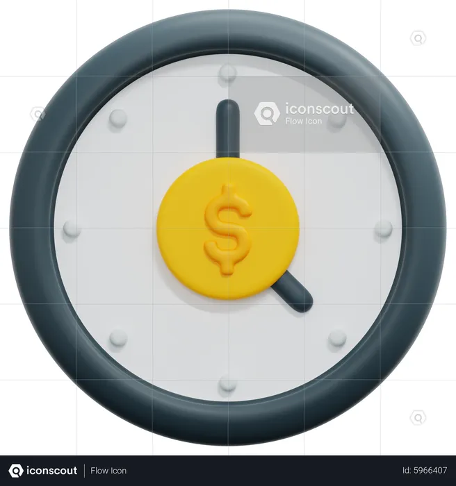 Tiempo financiero  3D Icon