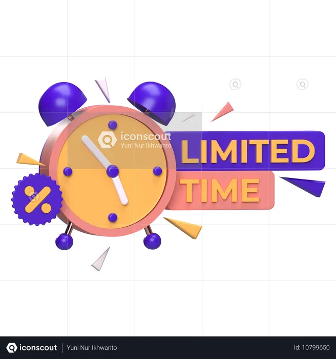 Tiempo limitado  3D Icon