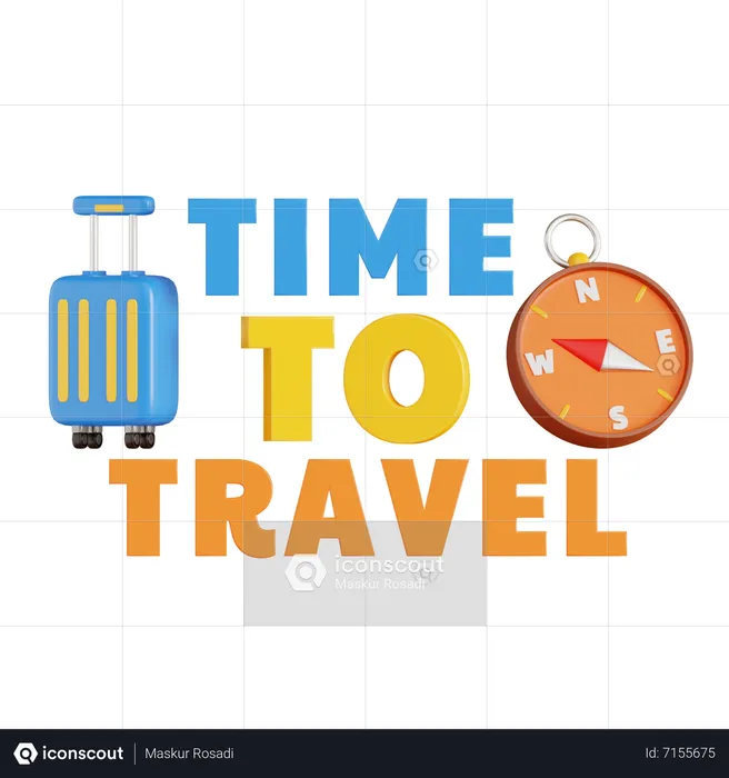 Hora de viajar  3D Icon