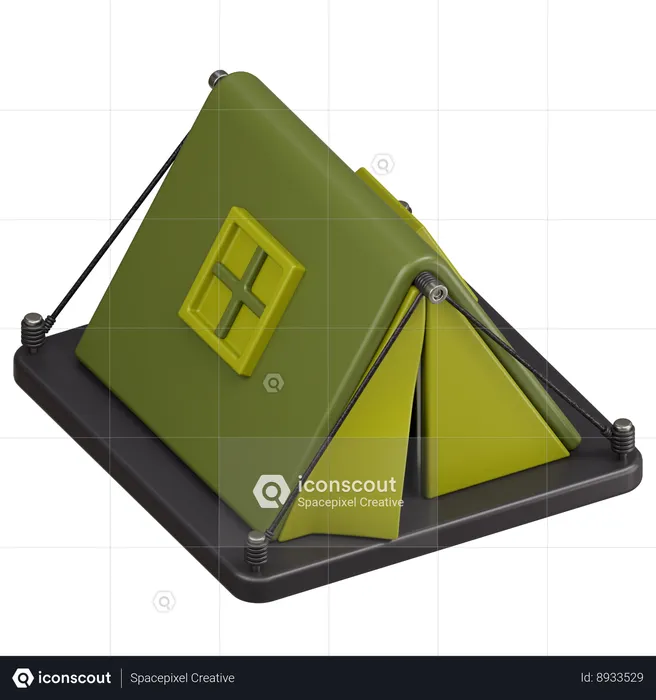 Carpa para camping  3D Icon