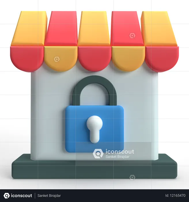 Tienda de cerraduras  3D Icon