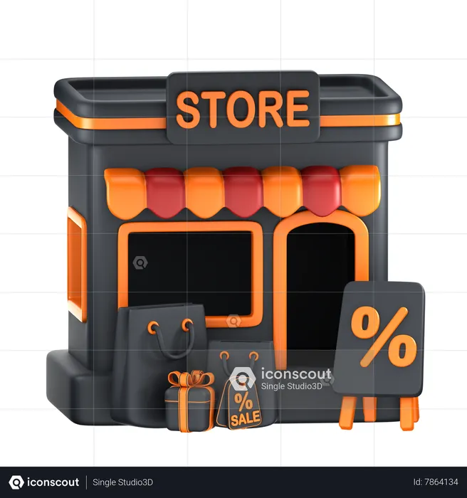 Tienda  3D Icon