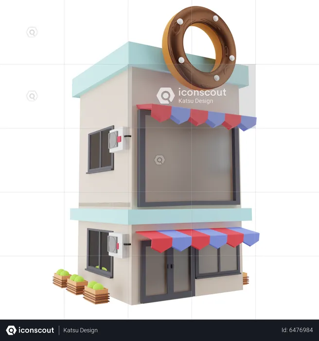 Tienda de donas  3D Icon