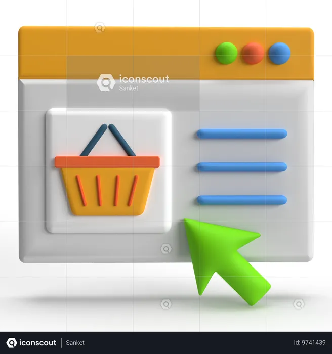 Tienda online  3D Icon